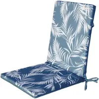 Unyqoos Gartenkissen 90 x 40 cm – wasserabweisendes, wendbares Sitzkissen mit abnehmbarem Bezug und Befestigungsbändern