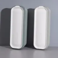 Unyqoos Set – 2 platzsparende Eisbehälter (je 1,4 L) für selbstgemachtes Eis & Gelato, schmale Form für Gefrierfachtür, Doppel-Isolierung, Deckel mit Lasche, rutschfester Boden, spülmaschinenfest