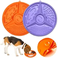 Unyqoos 2er Set Silikon-Leckmatten zum Füttern und Beruhigen – mit 6 Saugnäpfen und strukturierter Oberfläche für Hunde und Katzen