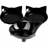 Unyqoos 3er-Set rutschfeste Futternäpfe für Katzen & Kleintiere – breite Öffnung, Gummieinsätze gegen Verrutschen und Umkippen, spülmaschinenfest