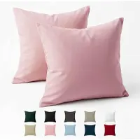 Unyqoos 2er-Set Kissenbezüge 40x40 cm Rosa – Renforcé-Baumwolle, atmungsaktiv, dicht gewebt (57 Fäden/cm), , pflegeleicht & maschinenwaschbar