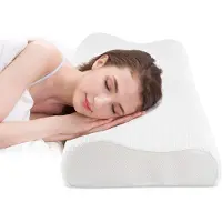 Unyqoos Ergonomisches, höhenverstellbares Visco-Nackenstützkissen – druckentlastendes Memory-Schaumkissen mit atmungsaktivem, abnehmbarem Lyocell-Bezug