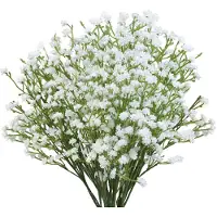 Unyqoos Realistische künstliche Schleierkraut-Stiele, 15er Set, 52 cm, mit flexiblem Stahldrahtkern, wartungsfreie Deko für Hochzeit & Zuhause