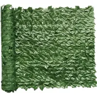 Unyqoos Künstlicher Efeu – realistische, wetterbeständige Kunstpflanze Grün 600 x 100 cm als Sichtschutz & Dekoration für Balkon und Garten