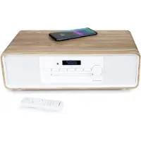 Thomson MIC301IDABBT, Heim-Audio-Mikrosystem, Holz, Weiß, 60 W, FM, DAB+, 3,5 mm, Drehregler
