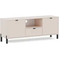 Masseno TV-Schrank MINO 161 cm Fernsehschrank mit Schubladen und 3 Türen TV-Lowboard für Wohnzimmer Modern 161x45x48,5 cm Beige