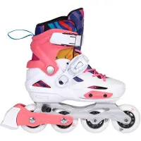 Playlife POWERSLIDE Kinder-Skates, Flash Pink, verstellbar, Größe: 26-29