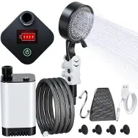 OEM Portable-Wasserhahn für Camping - Leichtgewichts-Wasserhahn für außerhalb - tragbare Camping-Wasserhahn mit batteriebetriebener Dampfpumpe 5200mAh für Camping Garten Auto Hundewasserhahn