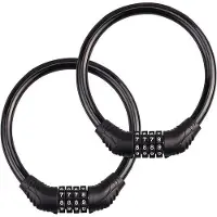 OEM Klein, 4-stelliges Fahrradschloss, Fahrradschloss mit Zahlen, Fahrradschloss mit Kombinationscode, Fahrradschloss, Fahrradschloss für Fahrrad, Scooter, E-Bike, Motorrad, schwarz