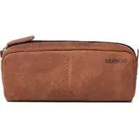 OEM Leder-Organizer-Box I Großes Leder-Box-Set I Für Arbeit, Uni, Schule I Leder-Box I Schreibutensilien-Leder-Box I Natur-Lichtbraun