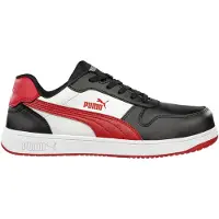 Puma Sicherheitsschuh Frontcourt BLK/WHT/RED Low nach EN ISO 20345:2011 S3 ESD FO HRO SR schwarz Größe 48