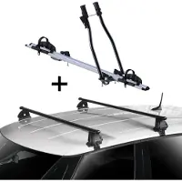 VDP Fahrradträger SAGITTAR + Dachträger EVO Stahl kompatibel mit für Nissan Micra (K11) 5 Türer 1992-2003