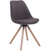 DELUKE Besucherstuhl PERTH - Stoff Dunkelgrau 48x56x84 cm Rund | Besucherstühle Konferenzstuhl Wartezimmerstuhl Bürostühle Bürostuhl Konferenzraum