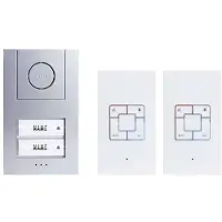 M-E Modern-Electronics modern-electronics 41186 Türsprechanlage Kabelgebunden Komplett-Set 2 - Silber (41186)