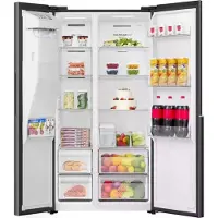 Gorenje NRS917E61BX, Side-by-side Kühl-/Gefrierkombination, 528 Liter, NoFrost Plus, Schwarz