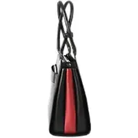 Socha Laptoptasche für Frauen 15,6 Zoll herausnehmbares Laptopfach Premium Wave Schwarz Leder
