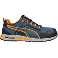 Puma Crosstwist Low S3 HRO SRC blau/orange, Größe:47 EU