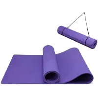 Unyqoos Yogamatte TPE 183 x 61 x 0,6 cm, 6 mm – rutschfeste Pilates- & Fitnessmatte mit beidseitiger Antirutsch-Textur, Body Alignment System, 0,7 kg