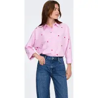 ONLY Hemdbluse "ONLNEW LINA GRACE LS STRIPE EMB SHIRT"