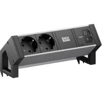 Bachmann DESK2 ALU BLACK 2xCEE7/3