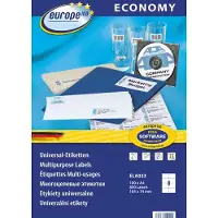 Avery Europe100 Universaletiketten ELA023, weiß, 105 x 74mm, 100 Blatt, 800 Stück
