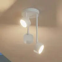 Sigma Deckenstrahler Nemo, 3-fl., weiß, beweglich, GX53 Nemo , dimmbar, weiß / opal, für Wohn- / Esszimmer, Metall, Modern, Strahler
