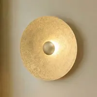 Sigma Wandlampe Sole M , messing / gold, für Wohn- / Esszimmer, Metall, LED Wandleuchte, Wandlampe Innen