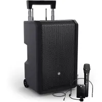 LD Systems ANNY 10 HBH 2 B6 - 10" Mobiler Bluetooth PA-Lautsprecher mit Akku, Mixer, 1x Funkmikrofon und 1x H
