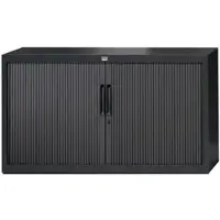 Schaffenburg Rollladenschrank »Claudius Plus« 120 cm 2 OH schwarz, 120x72.8x45 cm