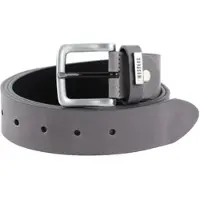 Mustang Ledergürtel "Wayne", Herren, Gr. 115, grau, Rindsleder, unifarben, Gürtel Ledergürtel, mit benieteter Schlaufe, unifarben, im Casual-Design