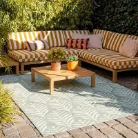 FRAAI In- & Outdoor Teppich - Summer Leaves Grün 80x150 cm
