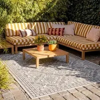 FRAAI In- & Outdoor Teppich - Summer Oriental Grau 160x230 cm