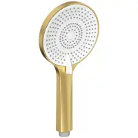 Sapho Massage-Handbrause, 3 Duschmodi, Silikondüsen, Ø 120 mm, ABS / Gold matt