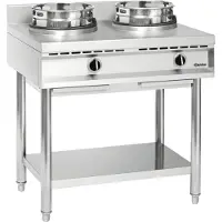 Bartscher Wokherd GWH2, 2-flammig, Gas, Standgerät, 900x960x600 mm (BxHxT)