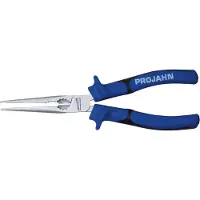 Projahn Flachrundzange , DIN ISO 5745, Stahl, ergonom. 2K-Griff, mit Schneide- und Brennerloch