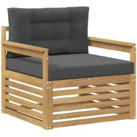 vidaXL Outdoor-Sofa Polyester Weiß und Anthrazit