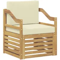 vidaXL Outdoor-Sofa Polyester Weiß und Creme