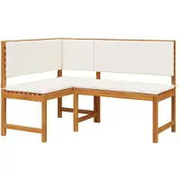 vidaXL Gartenstuhl mit Kissen Braun 140 x 100 x 91cm Massivholz Akazie