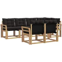 vidaXL Outdoor-Sofagarnitur 7 stk. Weiß und Schwarz