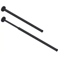 Giese Handtuchhalter 90112-14 ausziehbar, Länge 495 - 680 mm, schwarz matt