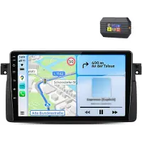 AWESAFE Android Radio 4+64GB für BMW E46 3 Series ab 1998 Navi mit Tasten Carplay 4G LTE Bluetooth RDS WIFI DSP GPS DAB+