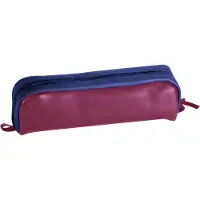 Clairefontaine 8401C Schlampermäppchen (aus echtem Leder, zweibarfig, rechteckig