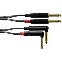 Cordial CFU 3 PR - 2x 6,3 mm Mono Klinke, 2x Mono Winkelklinke, 3,00m