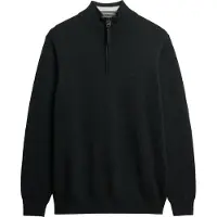 Superdry für Herren. M6110690A Essentials Half Zip Pullover schwarz (XXL), Lässig, Baumwolle