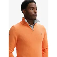 Superdry für Herren. M6110706A Pullover mit halbem Reißverschluss Cotton Half orange (S), Lässig, Baumwolle