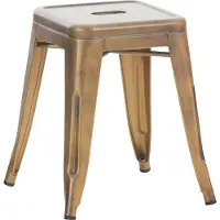 CLP Hocker Armin aus Metall bis 200 kg belastbar stapelbar gold