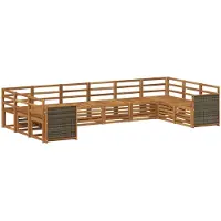 vidaXL Outdoor-Sofagarnitur 7 stk. Natur Massivholz Akazie