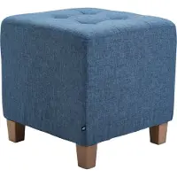 CLP Sitzhocker Pharao, antik-hell mit hochwertiger Polsterung blau