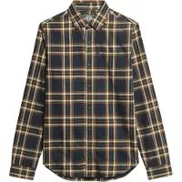 Superdry für Herren. M4010737A Hemd aus Bio-Baumwolle mit Vintage-Karo in navy (L), Lässig, Langarm, Nachhaltig, Marine