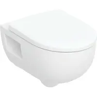 Geberit Renova Set Wand-WC Tiefspüler, TurboFlush, mit WC-Sitz, teilgeschlossenes Keramikdesign, 503.156.00.1